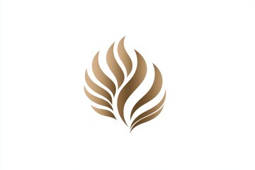 Aufkleber - Elegant swirl logo design in golden hues, showcasing creativity and modern aesthetics, perfect for branding and identity in various industries