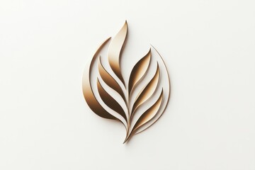 Aufkleber - Elegant swirl logo design in golden hues, showcasing creativity and modern aesthetics, perfect for branding and identity in various industries
