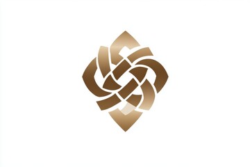 Aufkleber - Elegant swirl logo design in golden hues, showcasing creativity and modern aesthetics, perfect for branding and identity in various industries