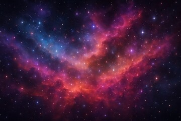 Wall Mural - vibrant nebular galaxy with stars and cosmic clouds as a stunning universe wallpaper