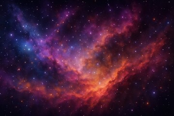 Wall Mural - vibrant nebular galaxy with stars and cosmic clouds as a stunning universe wallpaper