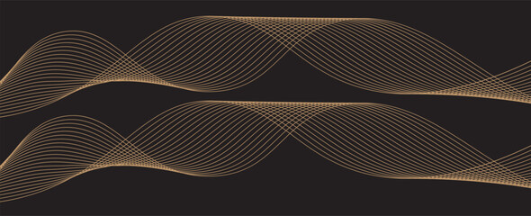 Poster - abstract background design modern black and gold geometric elements vector illustration. eps 10