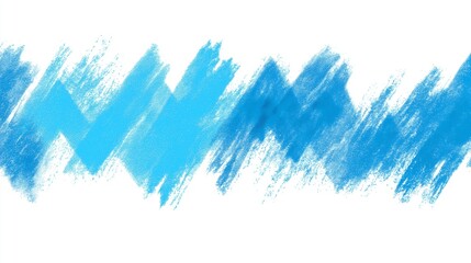 Poster - Bright blue abstract artwork showcasing dynamic brush strokes creating a lively composition