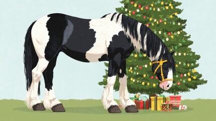 Wall Mural - Symbol of 2026 New Year horse
