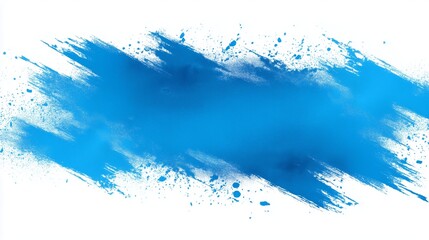 Poster - Colorful blue paint splash on a white background making an artistic statement for design projects and creative applications