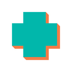 Wall Mural - bold geometric abstract shape. flat icon and figure in brutalist style. this symbol features modern 
