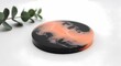 © JNCK DESIGN - Resin Round Tray in Black and Orange