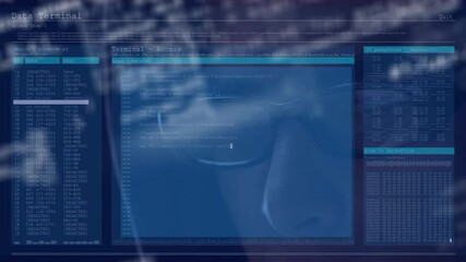 Poster - Data terminal overlay appearing and engineer running milisec10