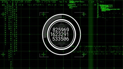 Poster - Circle appearance activating ring spinning and filling while numbers updating and visualizing load