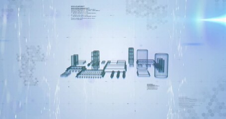 Poster - Schematic opening showing shapes extruding into modules with camera panning and zooming to chip