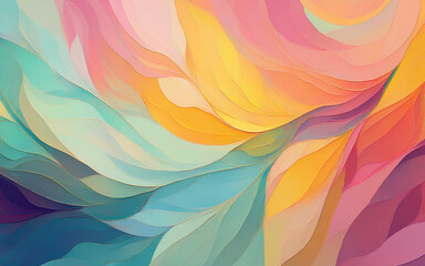 Wall Mural - abstract colorful background with waves