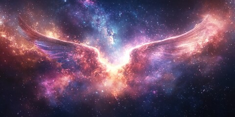 Cosmic Wings in Nebulae Space