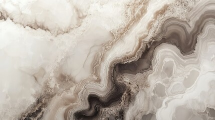 Poster - Abstract Natural Marble Design with Soft Beige Tones and Flowing Patterns for Use in Interior Design, Home Decor, or Wallpaper Applications