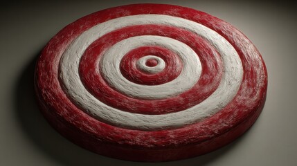 Poster - Circular red and white object symbolizing integrated goal platform for comprehensive planning and strategic management