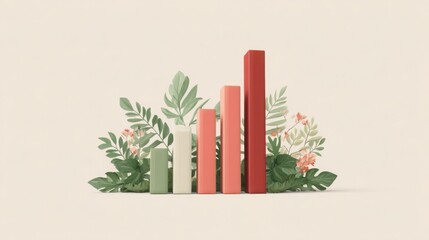 Poster - A plant next to a candle creating an atmosphere of calmness and serenity in a natural setting