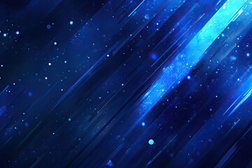 Poster - Deep space streaks of vibrant blue light