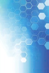 Aufkleber - Abstract hexagonal pattern in light blue and white