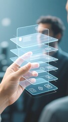 Innovative Futuristic Technology Layered Interface Design Concept for Mobile App Development