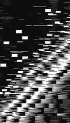 Poster - Abstract Black and White Digital Glitch Art High-Resolution Image for Backgrounds, Wallpapers, and Design Projects