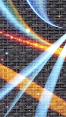 Poster - Abstract Light Streaks on Woven Texture Background Vibrant Colors and Dynamic Design