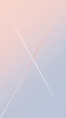 Poster - Abstract Pastel X-Lines Soft Pink and Blue Gradient Background, Minimalist Design, Subtle Texture