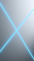 Poster - Abstract Light Beams Crossing, Bright Cyan Glowing Lines on Grey Background, Modern Minimalist Design, Digital Art, Light Effect, Neon Style, Graphic Design Element, Vector Illustration