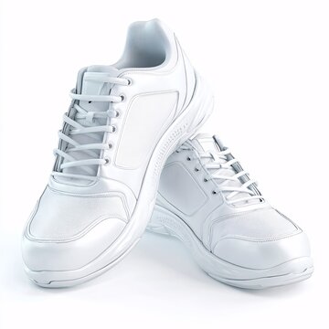 3D rendered tennis shoes, set against a white background with cartoon plastic style.