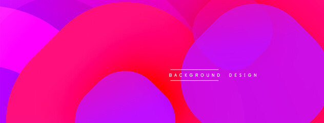 Leinwandbilder - Abstract vibrant circles overlap. Pink, purple hues create dynamic visual effect. Modern design element for backgrounds, banners.