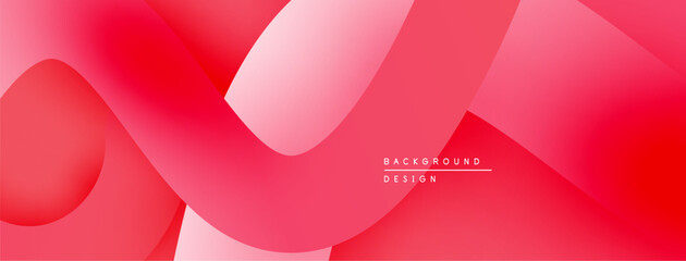 Aufkleber - Abstract red background. Smooth curves, gradients create dynamic visual flow. Modern design element for projects.