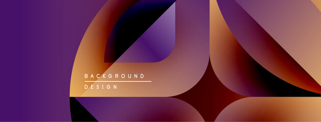 Leinwandbilder - Abstract gradients form flowing shapes. Purple, orange hues dominate design. Minimal text reads background design. Modern aesthetic.