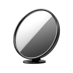 Poster - A sleek and minimalist round mirror reflecting modern design and style on transparent background