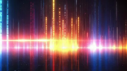 Poster - Digital Circuit: Binary Code Tech Background