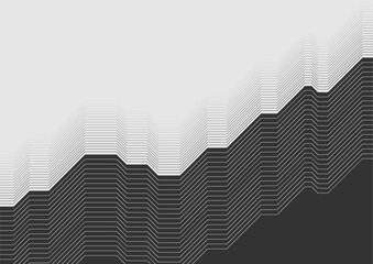 Fototapete - High contrast black and white abstract minimal corporate design. Vector geometric tech background