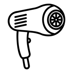 Poster - Black silhouette vector of hair dryer vector illustration on transparent background