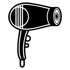 Poster - Minimalist hair dryer icon vector illustration on transparent background