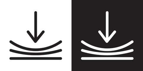 Poster - Compress vector icon symbol. Elastic icon outline set sign . Elasticity icon set. elastic icon vector illustration.