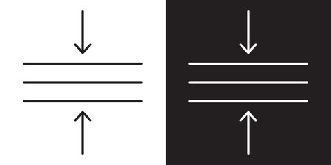 Poster - Compress vector icon symbol. Elastic icon outline set sign . Elasticity icon set. elastic icon vector illustration.