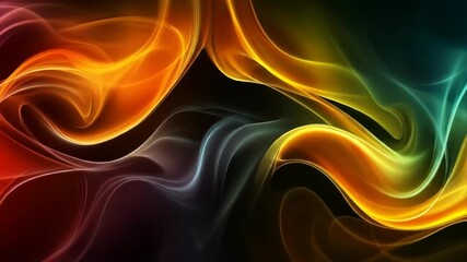 Poster - Dynamic abstract art showcases captivating swirling colors and vibrant hues, creating an engaging visual experience filled with movement