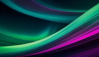 Aufkleber - Abstract background with flowing lines of green teal and purple creating a dynamic and modern design