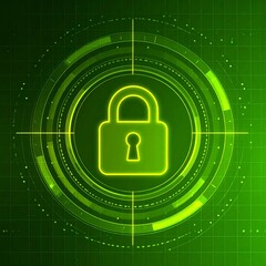 Poster - Abstract background animation lock security concept