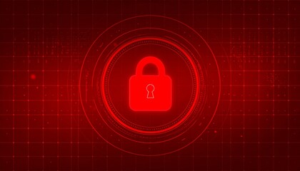 Poster - Abstract background animation lock security concept