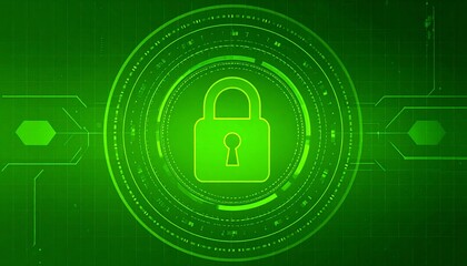 Poster - Abstract background animation lock security concept
