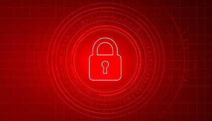 Poster - Abstract background animation lock security concept