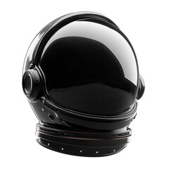dreaming of interstellar travel in a sleek black astronaut helmet against on transparent background