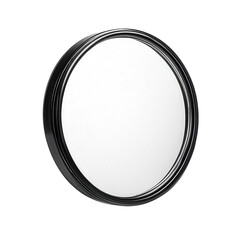 Poster - A clean modern silver metallic circle embodying simplicity and timeless on transparent background