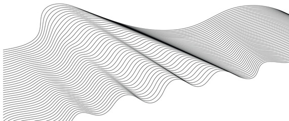 Poster - close up of an abstract background of curved lines. seamless pattern with white lines. Dynamic shapes composition