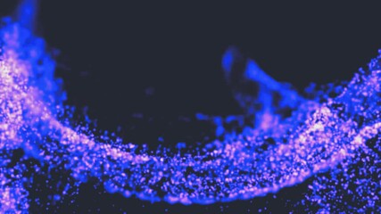 abstract blue background with particle motion