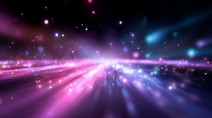 Fototapete - Colorful light streaks create a vibrant abstract background filled with energy and movement in a cosmic environment