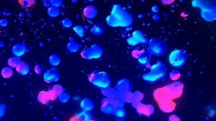 Aufkleber - Abstract Neon Liquid Bubbles