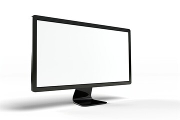 Poster - Detailed Picture of Computer Monitor with Empty Screen on White Background 3D Illustration